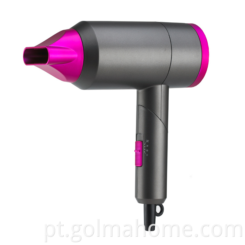 Secador de cabelo, salão de beleza, secador de cabelo poderoso de nível doméstico com concentrador e difusor Secador de cabelo com motor DC leve e silencioso